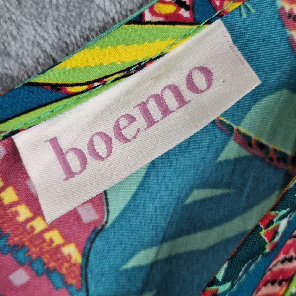 Anthropologie Boemo Dress Medium Floral Tropical Maxi Tiered Resort Beach Boho - Picture 2 of 9